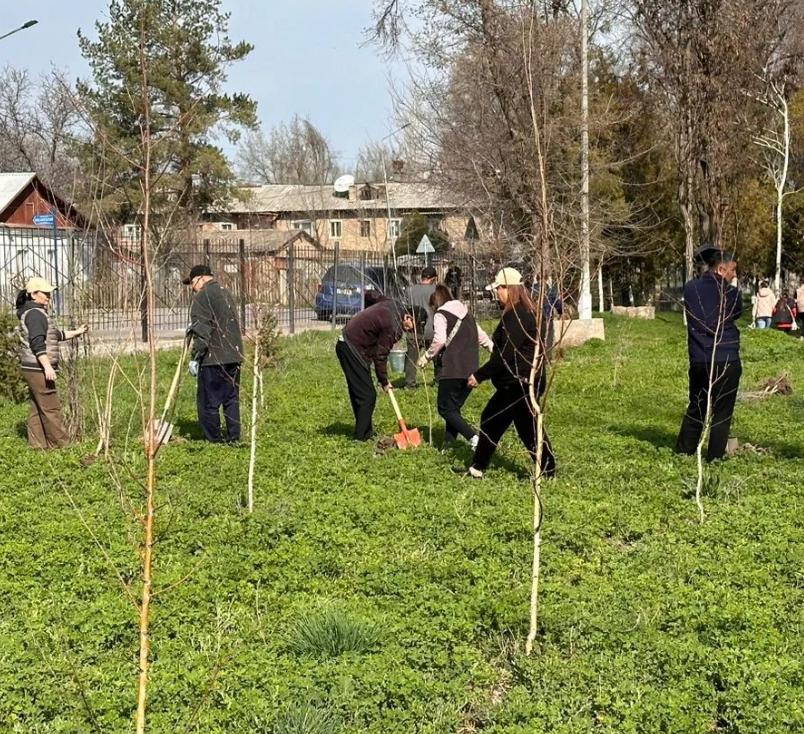 Read more about the article “Жашыл Мурас” кампаниясынын алкагында Кайыңды шаарынын мэриясы тарабынан жашылдандыруу иштери уланууда.